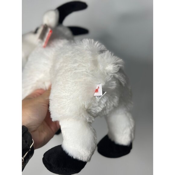 VTG Aurora Gifts of Smile Goat Plush Realistic Stuffed Animal Toy White Black - Picture 3 of 6